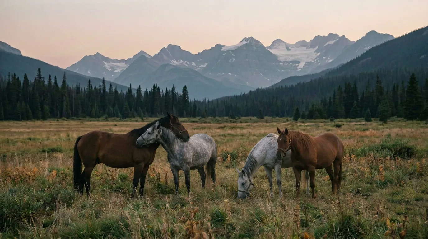 Chevaux en liberté, Jum'en Délice, Haute-Savoie